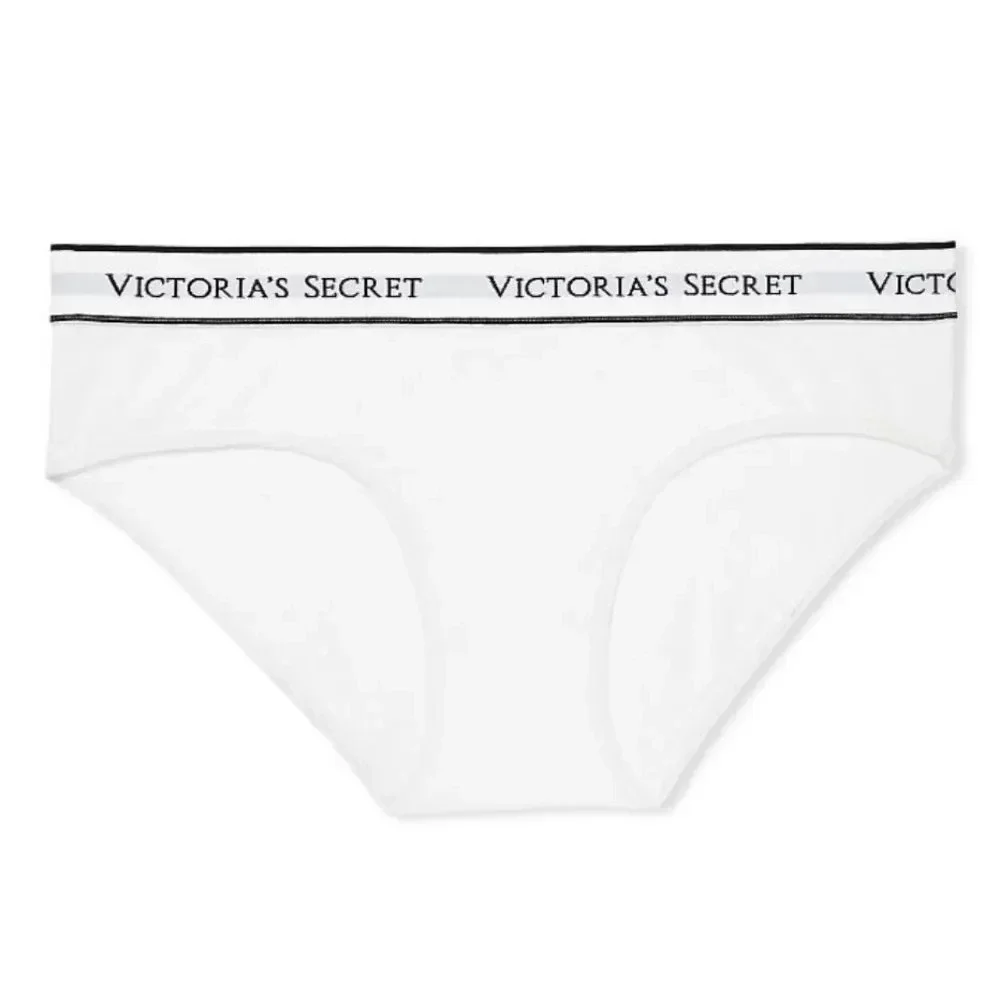 VICTORIA'S SECRET Women's White Logo Cotton Hiphugger Panty size medium